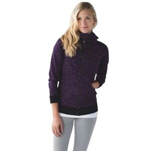 Lululemon Scuba Hoodie Flashback Static Violet Purple Black Speckle Hoodie Sz 10